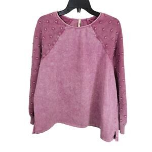 Jillian Nicole Purple Bobble Stitch Long Sleeve Pullover Sweater Women's Size 1X